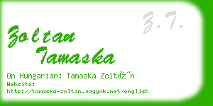 zoltan tamaska business card